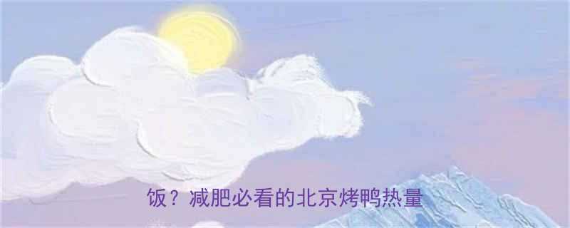 10片北京烤鸭的热量相当于多少顿米饭减肥必看的北京烤鸭热量计算指南-第1张图片-ZBLOG