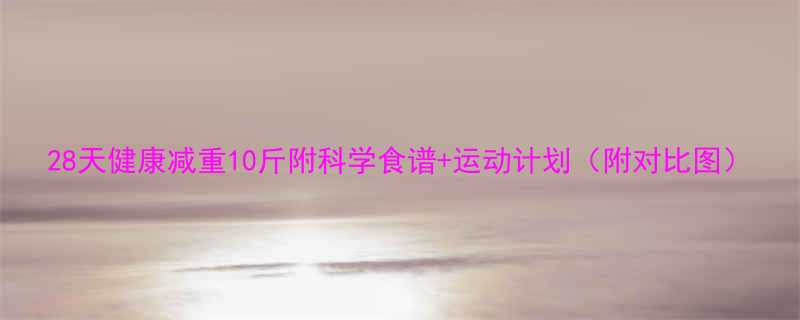28天健康减重10斤附科学食谱运动计划附对比图-第3张图片-ZBLOG