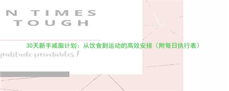 30天新手减脂计划从饮食到运动的高效安排附每日执行表-第1张图片-ZBLOG