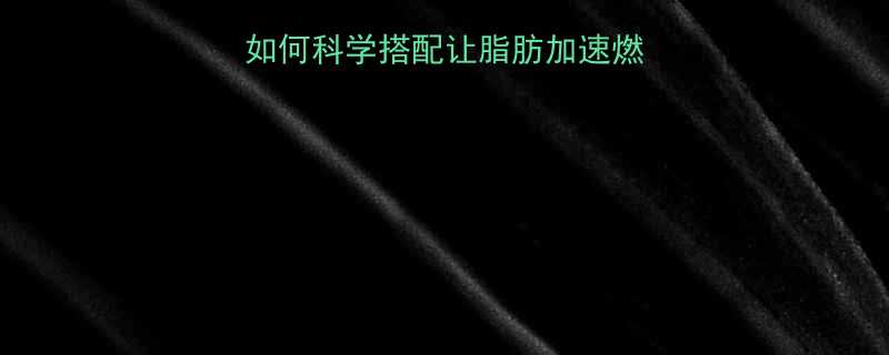 5个高效燃脂运动如何科学搭配让脂肪加速燃烧认证的减脂方案-第1张图片-ZBLOG