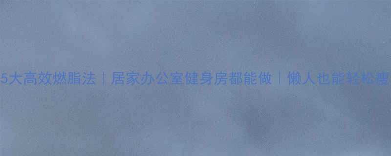 5大高效燃脂法居家办公室健身房都能做懒人也能轻松瘦-第2张图片-ZBLOG