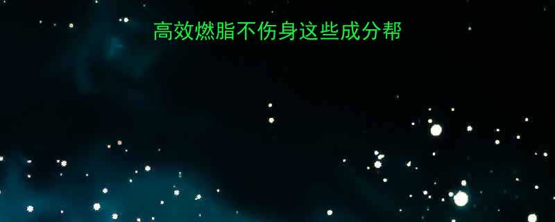 科学减肥新突破高效燃脂不伤身这些成分帮你告别无效减肥期-第1张图片-ZBLOG