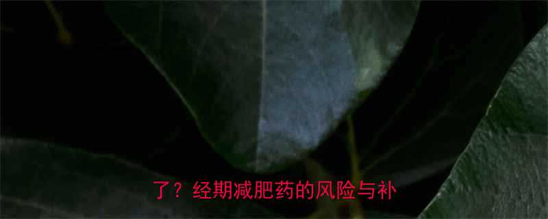 经期吃了一次减肥药一次就后悔了经期减肥药的风险与补救指南-第1张图片-ZBLOG