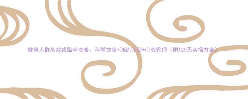 健身人群高效减脂全攻略科学饮食训练计划心态管理附120天实操方案-第1张图片-ZBLOG