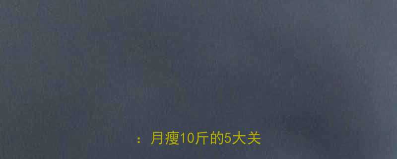 健身房30天科学减脂计划月瘦10斤的5大关键策略-第1张图片-ZBLOG