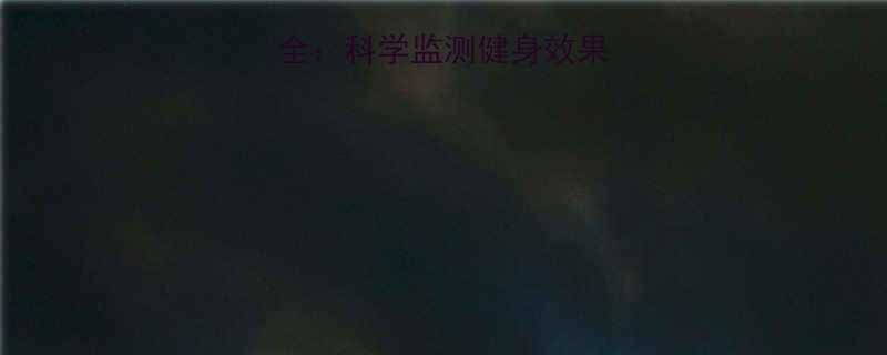 健身数据测量方法全科学监测健身效果精准提升训练效率-第1张图片-ZBLOG