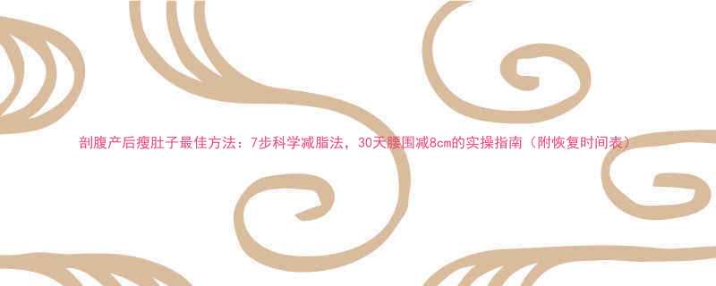 剖腹产后瘦肚子最佳方法7步科学减脂法30天腰围减8cm的实操指南附恢复时间表-第2张图片-ZBLOG