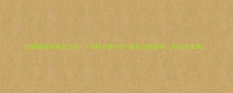 去蝴蝶袖最有效方法7天瘦手臂计划居家训练指南附动作图解-第1张图片-ZBLOG