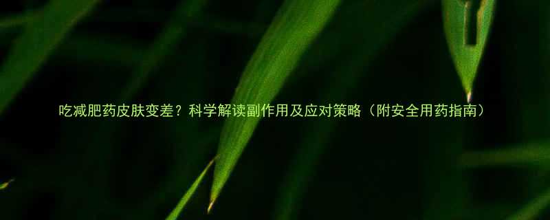 吃减肥药皮肤变差科学解读副作用及应对策略附安全用药指南-第1张图片-ZBLOG