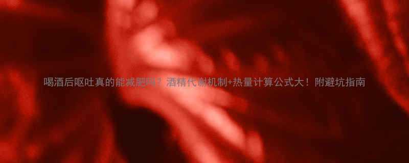 喝酒后呕吐真的能减肥吗酒精代谢机制热量计算公式大附避坑指南-第1张图片-ZBLOG