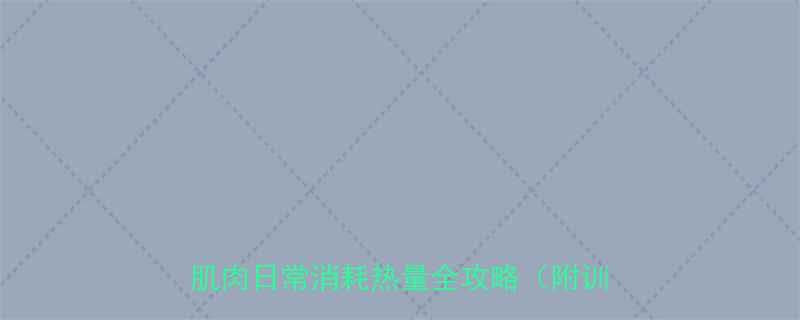 女生必看5大黄金法则教你高效燃脂肌肉日常消耗热量全攻略附训练计划-第1张图片-ZBLOG