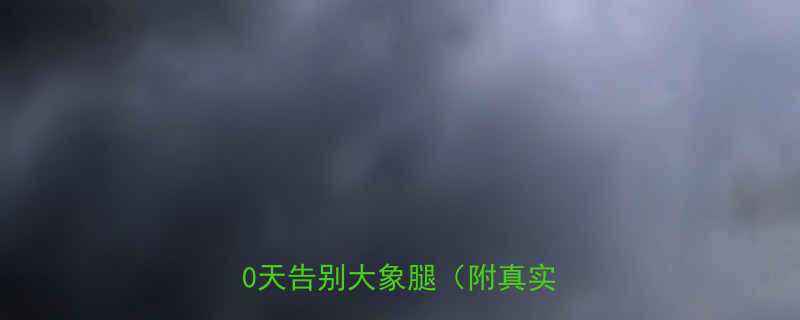 居家版10个科学瘦腿方法30天告别大象腿附真实案例-第2张图片-ZBLOG