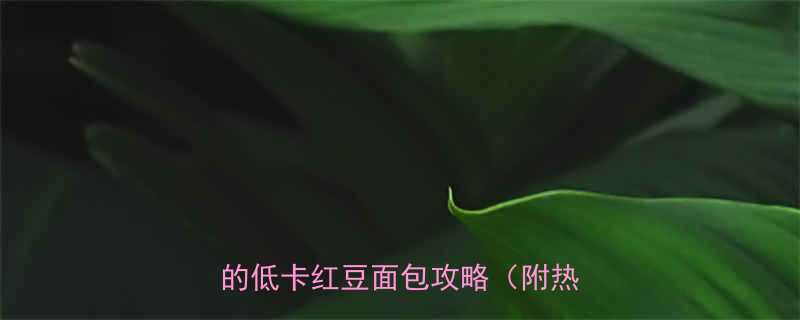 日式红豆面包热量表减脂期也能吃的低卡红豆面包攻略附热量对比-第2张图片-ZBLOG