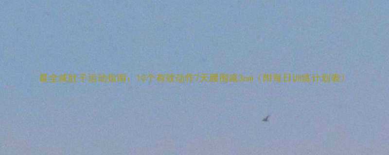 最全减肚子运动指南10个有效动作7天腰围减3cm附每日训练计划表-第3张图片-ZBLOG