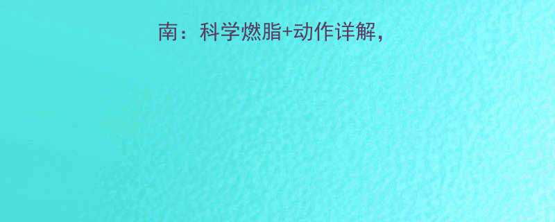 最全有效减肥运动指南科学燃脂动作详解30天打造易瘦体质-第1张图片-ZBLOG