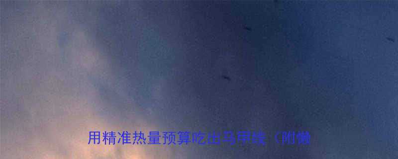 月均1000元减肥期懒人必看如何用精准热量预算吃出马甲线附懒人食谱-第1张图片-ZBLOG