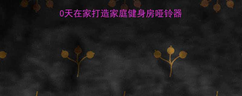 机械健身新手必看！30天在家打造家庭健身房哑铃器械训练计划表+动作教学-第1张图片-ZBLOG