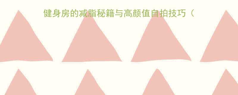 欧美健身达人的瘦身自拍健身房的减脂秘籍与高颜值自拍技巧附北京上海热门健身房推荐-第1张图片-ZBLOG