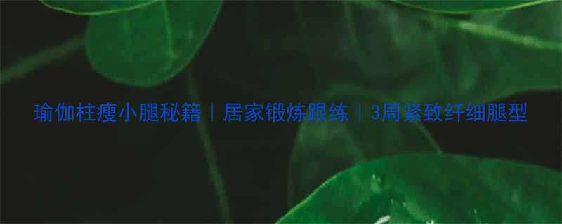 瑜伽柱瘦小腿秘籍居家锻炼跟练3周紧致纤细腿型-第1张图片-ZBLOG