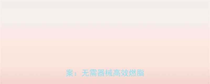 私教课减脂不器械的科学方案无需器械高效燃脂全攻略-第2张图片-ZBLOG