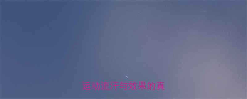 科学运动不流汗有效果吗运动流汗与效果的真实关系-第1张图片-ZBLOG