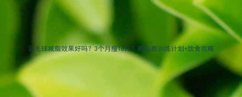 羽毛球减脂效果好吗？3个月瘦18斤！附私教训练计划+饮食攻略-第2张图片-ZBLOG