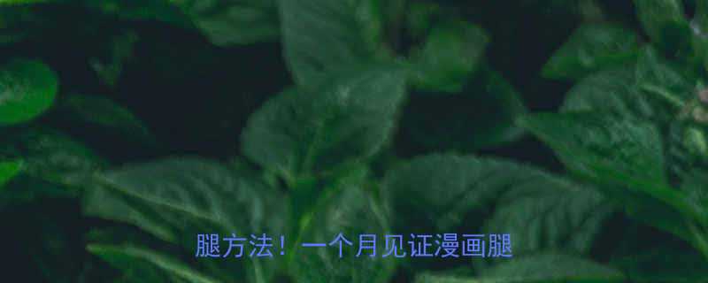 腿粗怎么减亲测有效的7个瘦腿方法一个月见证漫画腿蜕变-第3张图片-ZBLOG