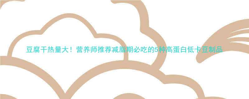 豆腐干热量大营养师推荐减脂期必吃的5种高蛋白低卡豆制品-第2张图片-ZBLOG