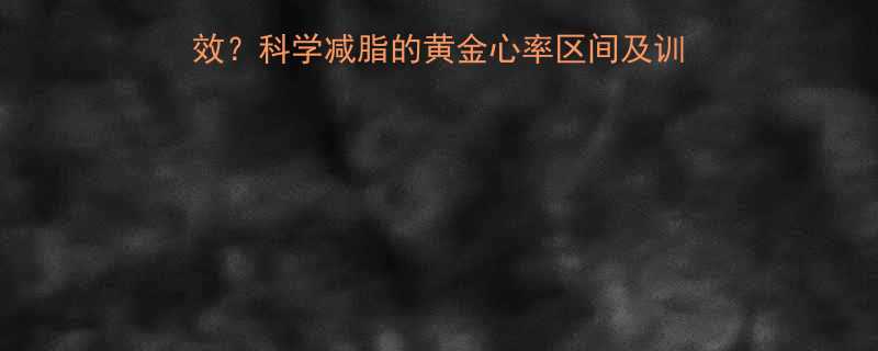 跑步心率控制在多少最有效科学减脂的黄金心率区间及训练方案附心率监测技巧-第2张图片-ZBLOG