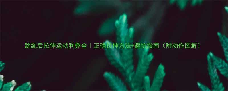 跳绳后拉伸运动利弊全正确拉伸方法避坑指南附动作图解-第1张图片-ZBLOG