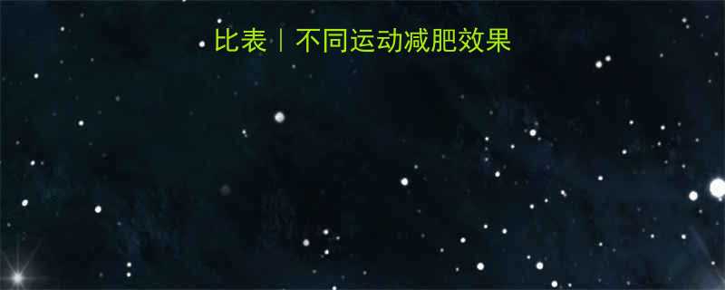 运动卡路里消耗对比表不同运动减肥效果大公开附最新数据-第1张图片-ZBLOG
