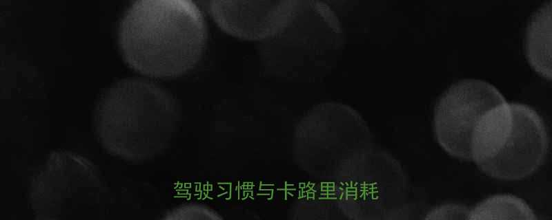 驾驶消耗热量科学不同车型驾驶习惯与卡路里消耗对照表-第1张图片-ZBLOG