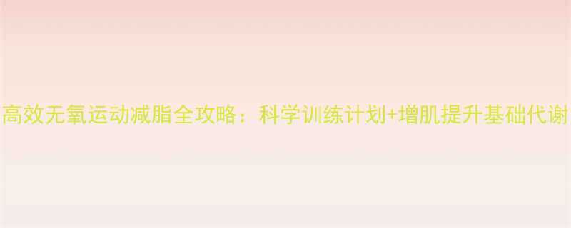 高效无氧运动减脂全攻略科学训练计划增肌提升基础代谢-第2张图片-ZBLOG