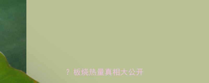 麦当劳板烧鸡腿堡热量高吗板烧热量真相大公开-第1张图片-ZBLOG