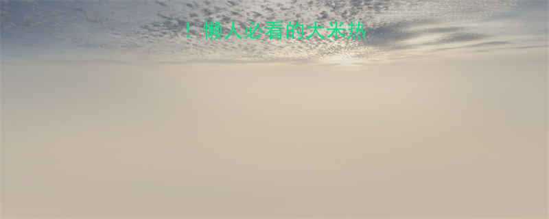 10个关键点懒人必看的大米热量蛋白质全-第1张图片-ZBLOG