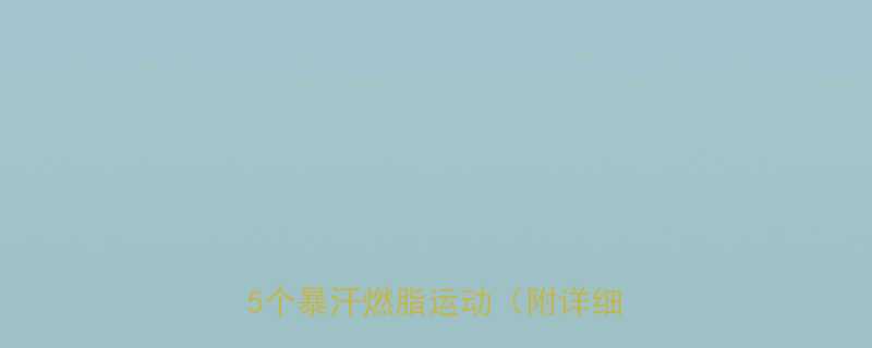 30天甩肉20斤亲测有效的5个暴汗燃脂运动附详细教程-第2张图片-ZBLOG