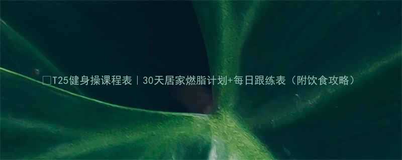 T25健身操课程表30天居家燃脂计划每日跟练表附饮食攻略-第1张图片-ZBLOG