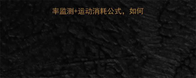 体重管理必看心率监测运动消耗公式如何科学减脂月瘦8斤-第2张图片-ZBLOG