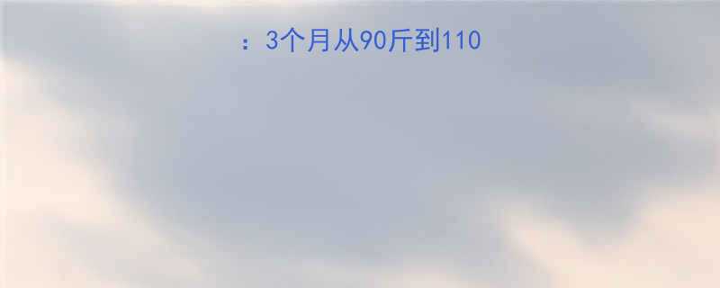 易瘦体质增肌指南3个月从90斤到110斤的增重经验分享-第1张图片-ZBLOG