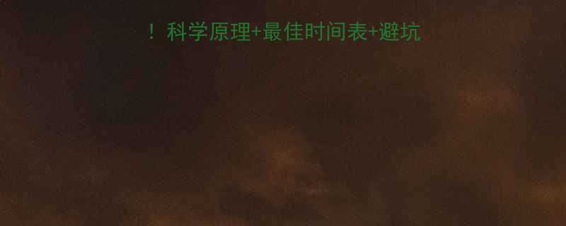 +最佳时间表+避坑指南（附懒人跟练计划）-第2张图片-ZBLOG