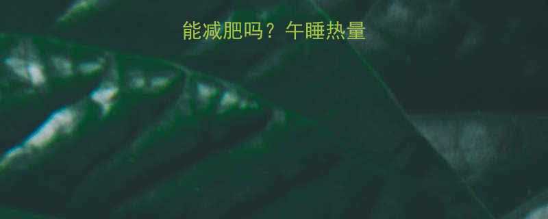 睡午觉真的能减肥吗午睡热量消耗全攻略-第1张图片-ZBLOG