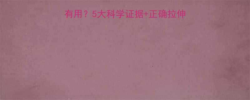 运动后拉伸到底有没有用5大科学证据正确拉伸方法让你少走弯路-第1张图片-ZBLOG